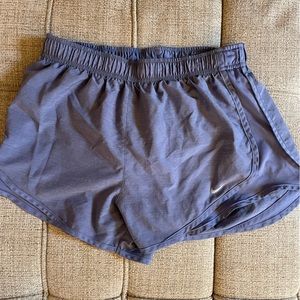 Lavender nike dri-fit women’s running/athletic shorts - size: medium